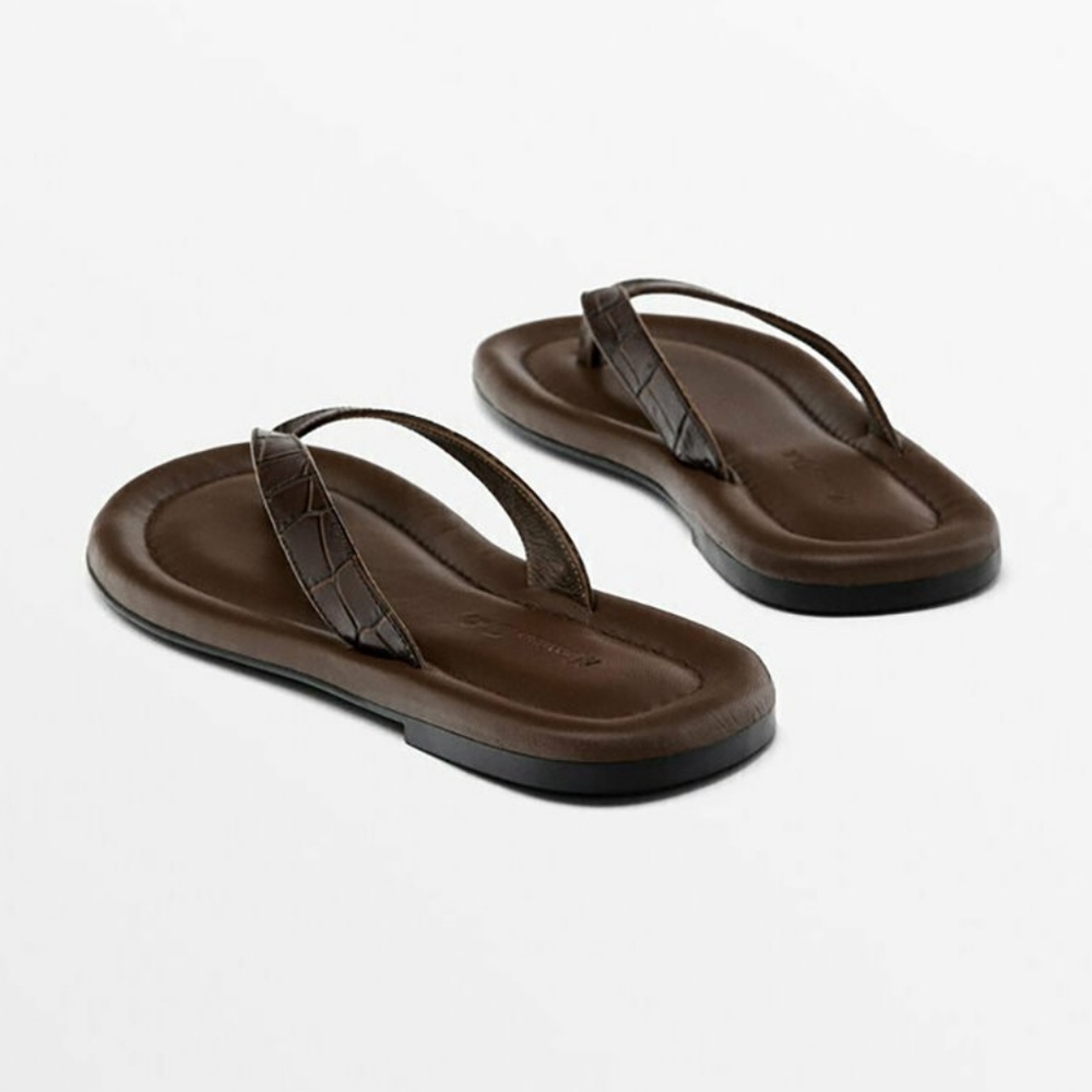 Brown Flip Flop Sandals